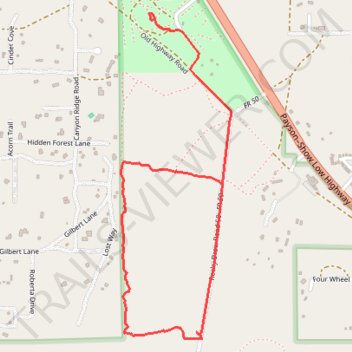 Hiking trails in Tall Timbers trail, distance, elevation, map, profile, GPS track