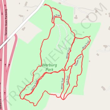 Warburg Park trails trail, distance, elevation, map, profile, GPS track