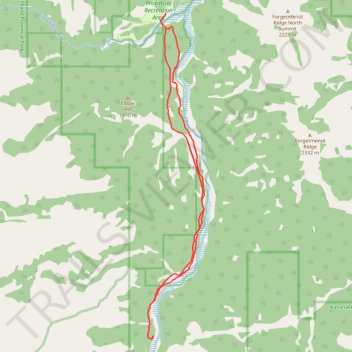 Little Elbow to Big Elbow Campground trail, distance, elevation, map, profile, GPS track