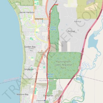 Rail Trail at Paganoni Swamp Reserve trail, distance, elevation, map, profile, GPS track
