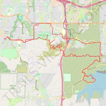Douglas County Gravel/Unpaved Cycling trail, distance, elevation, map, profile, GPS track