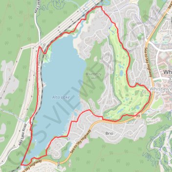 Whistler - Alta Lake trail, distance, elevation, map, profile, GPS track