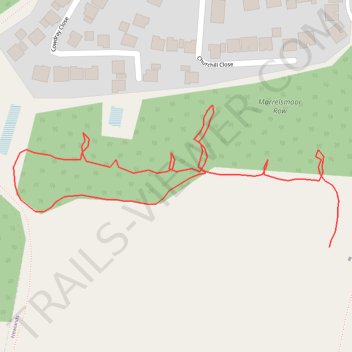 Edge of field and woods trail, distance, elevation, map, profile, GPS track
