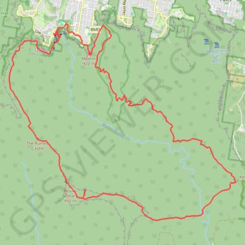 Mount Solitary - Kedumba Valley trail, distance, elevation, map, profile, GPS track