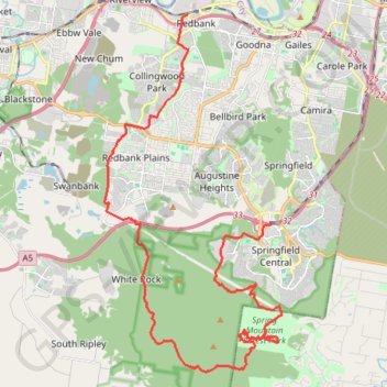 White Rock - Spring Mountain Conservation Estate trail, distance, elevation, map, profile, GPS track