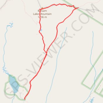 Balsam Lake Mountain Loop trail, distance, elevation, map, profile, GPS track