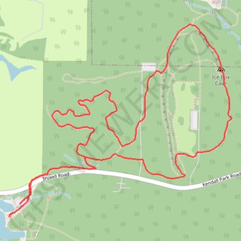 Pine Grove Trail and Ledges Trail Loop from Kendall Lake in Cuyahoga Valley National Park trail, distance, elevation, map, profile, GPS track