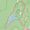 Ramapo Lake and Van Slyke Castle Loop via MacEvoy Trail, Shore Drive, Cannonball Trail and Castle Loop Trail in Ramapo Mountain State Forest trail, distance, elevation, map, profile, GPS track