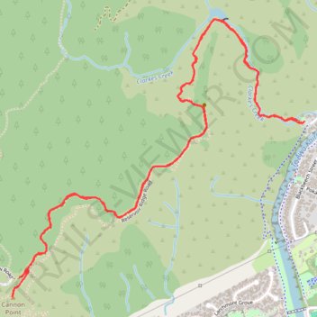 Cannon Point Walkway trail, distance, elevation, map, profile, GPS track