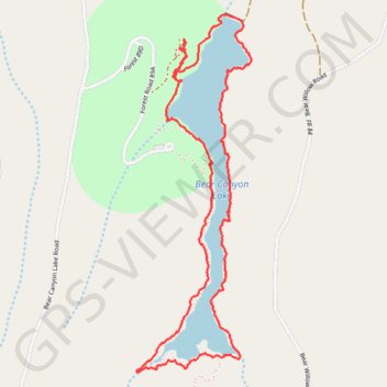 Bear canyon lake loop trail, distance, elevation, map, profile, GPS track