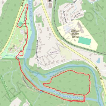Pawpaw Crossing trail and surrounding paths trail, distance, elevation, map, profile, GPS track