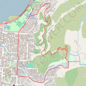 Loop around Centre of NZ, Maitai Valley, Branford Park trail, distance, elevation, map, profile, GPS track