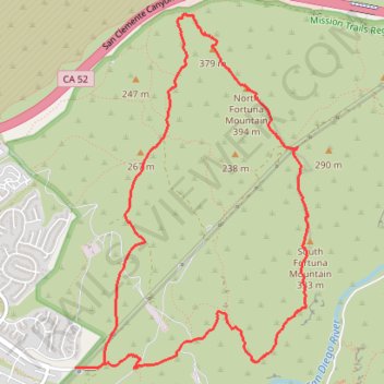 Fortuna Mountain Loop trail, distance, elevation, map, profile, GPS track