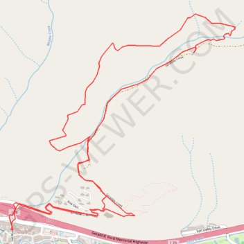 Spraddle Creek Loop trail, distance, elevation, map, profile, GPS track