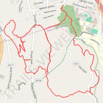 Blauvelt State Park, Buttermilk Falls Park and Schuyler Town Park loop trail, distance, elevation, map, profile, GPS track