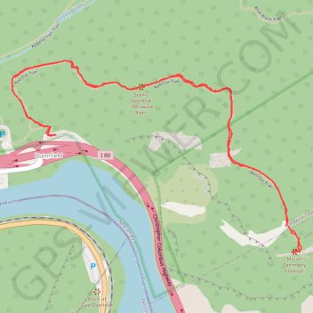 Mount Tammany and Delaware River Overlook via Red Dot Trail in Worthington State Forest trail, distance, elevation, map, profile, GPS track