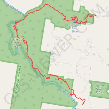 Lake Baroon - Kondalilla Falls trail, distance, elevation, map, profile, GPS track