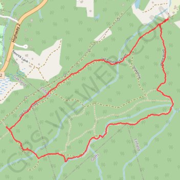 Wood Road Hiking Loop trail, distance, elevation, map, profile, GPS track