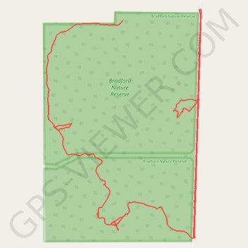 Bradford Nature Reserve trail, distance, elevation, map, profile, GPS track