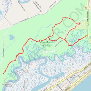 Edisto Beach State Park Loop trail, distance, elevation, map, profile, GPS track