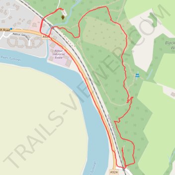 Black Spout Wood to West Haugh trail, distance, elevation, map, profile, GPS track
