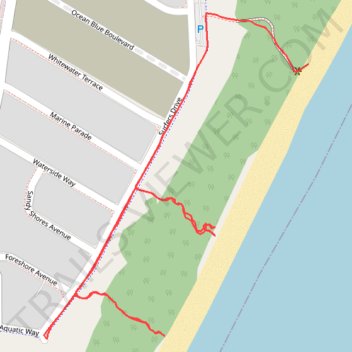 Rainbow Beach tracks, Lake Cathie trail, distance, elevation, map, profile, GPS track