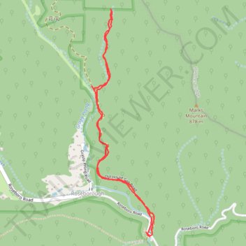 Trail off Old House Gap Road trail, distance, elevation, map, profile, GPS track