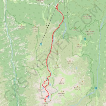 Musala peak, the highest of Bulgaria (and the whole Balkan) trail, distance, elevation, map, profile, GPS track