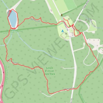 Simon B. Elliot State Park Trails trail, distance, elevation, map, profile, GPS track