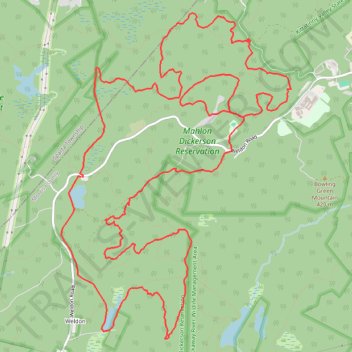 Mahlon Dickerson Reservation Loop trail, distance, elevation, map, profile, GPS track