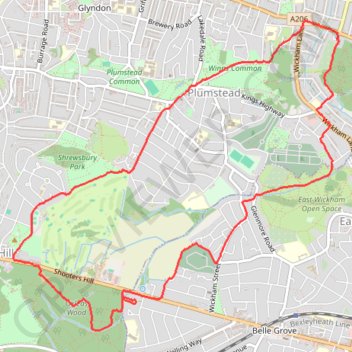 Shooters Hill trail, distance, elevation, map, profile, GPS track