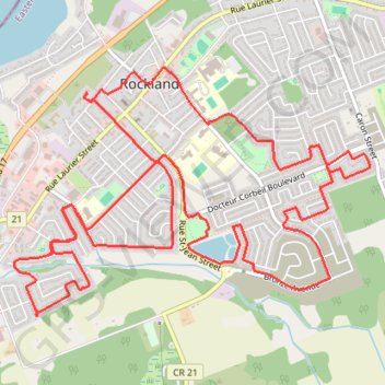 Rockland, ON CAN trail, distance, elevation, map, profile, GPS track