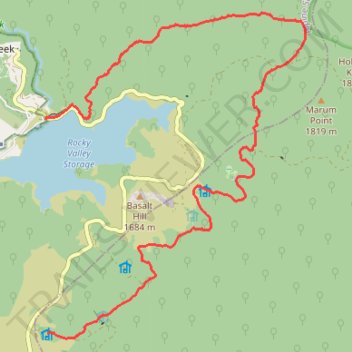 Falls Creek Hiking trail, distance, elevation, map, profile, GPS track