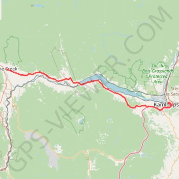Cache Creek - Kamloops trail, distance, elevation, map, profile, GPS track