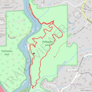 East Palisades and Bamboo Forest Loop Trail trail, distance, elevation, map, profile, GPS track