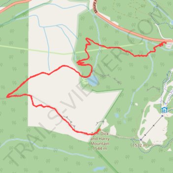 Tom, Dick and Harry Mountain via Mirror Lake Trail in Mount Hood National Forest trail, distance, elevation, map, profile, GPS track