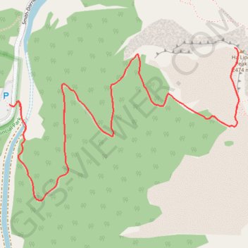Ha Ling Peak trail, distance, elevation, map, profile, GPS track