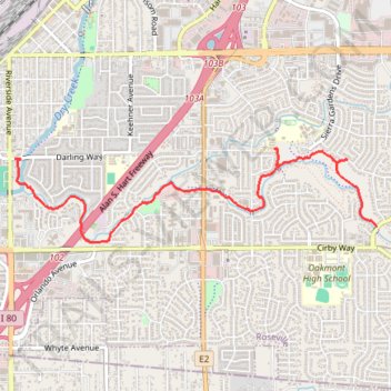 Dry Creek Greenway trail, distance, elevation, map, profile, GPS track