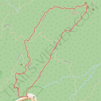 Storm King Mountain Loop Trail trail, distance, elevation, map, profile, GPS track