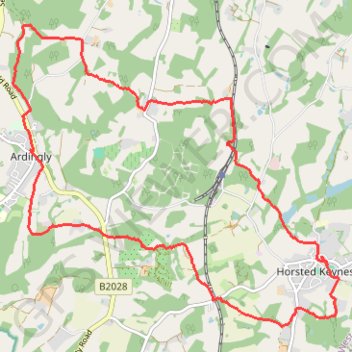 Ardingly to Horsted Keynes Loop Walk trail, distance, elevation, map, profile, GPS track