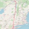 Montréal - New York trail, distance, elevation, map, profile, GPS track