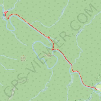 Abrams Falls Trail in Great Smoky Mountains National Park trail, distance, elevation, map, profile, GPS track