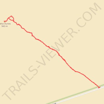 Kelso Dunes Trail trail, distance, elevation, map, profile, GPS track