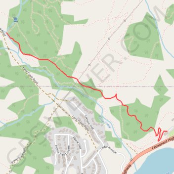 Fairy Creek Waterfall Trail trail, distance, elevation, map, profile, GPS track