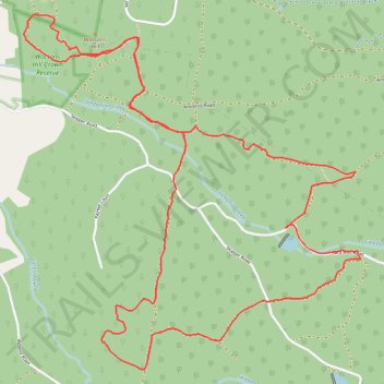 Hard Hills and Watsons Hill Diggings - Ross Creek State Forest trail, distance, elevation, map, profile, GPS track