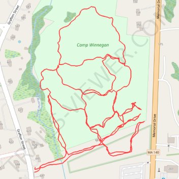 Camp Wunnegan trails trail, distance, elevation, map, profile, GPS track