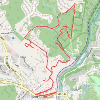 Old Ellicott City / OEC Connector Trail trail, distance, elevation, map, profile, GPS track