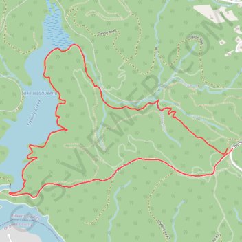 East Dam Road, Issaqueena Lake Trail, Rocky and Collarbone Trail Loop in Clemson Experimental Forest trail, distance, elevation, map, profile, GPS track
