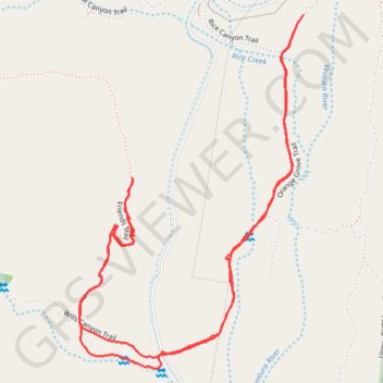 Friends, Wills Canyon trail, distance, elevation, map, profile, GPS track