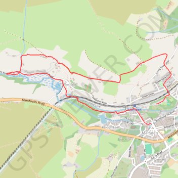 Marsden - Dirker Bank, Berry Greave and Canal trail, distance, elevation, map, profile, GPS track